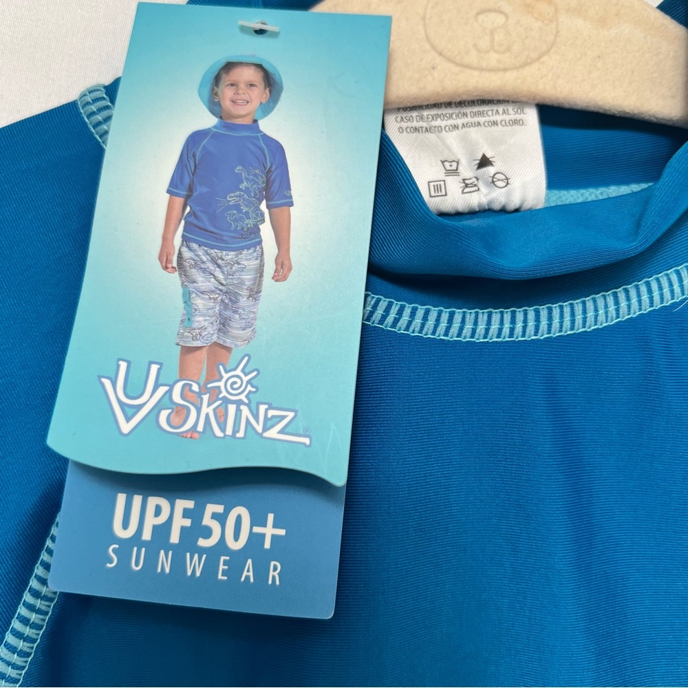 Boys' Blue Dinosaur Rash Guard - UPF 50+ - Picture 4 of 8